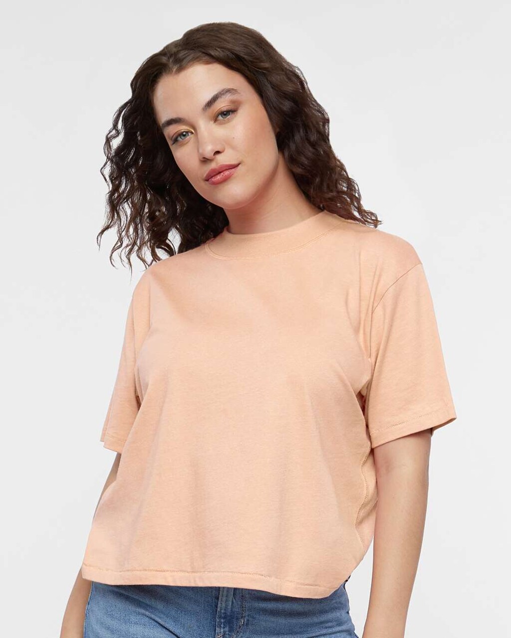 Women’s Boxy Crewneck Short Sleeve Tee for Casual, Trendy & Everyday Comfort Wear